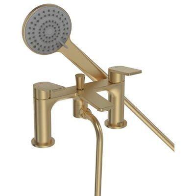 Bristan Frammento Miscelatore per vasca da bagno a 2 fori, in ottone spazzolato Bristan Frammento Miscelatore per vasca da bagno a 2 fori, in ottone spazzolato