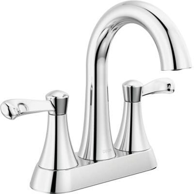 DELTA Faucet Esato Centerset Bathroom Rubinetto Cromo, Bathroom Sink Faucet, Bathroom Sink Faucet, Drain Assembly Included, Cromo DELTA Faucet Esato Centerset Bathroom Rubinetto Cromo, Bathroom Sink Faucet, Bathroom Sink Faucet, Drain Assembly Included, Cromo