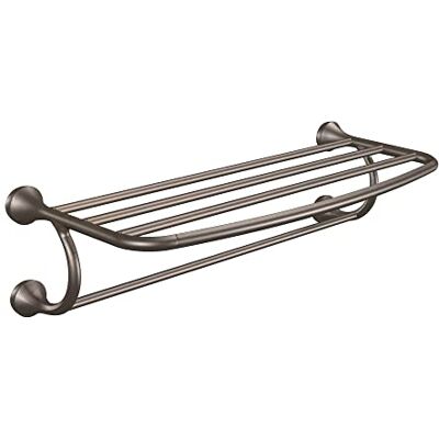 Moen Eva Bagno Asciugamano Mensola Hotel, Bronzo Lucidato Olio Moen Eva Bagno Asciugamano Mensola Hotel, Bronzo Lucidato Olio