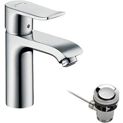 Hansgrohe Metris Miscelatore monocomando lavabo 110 CoolStart con saltarello, cromo, Hansgrohe Metris Miscelatore monocomando lavabo 110 CoolStart con saltarello, cromo,
