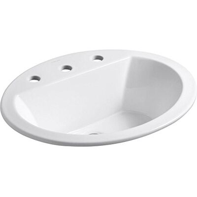 Kohler Bryant Lavello da bagno ovale con centro da 20,3 cm, Kohler Bryant Lavello da bagno ovale con centro da 20,3 cm,