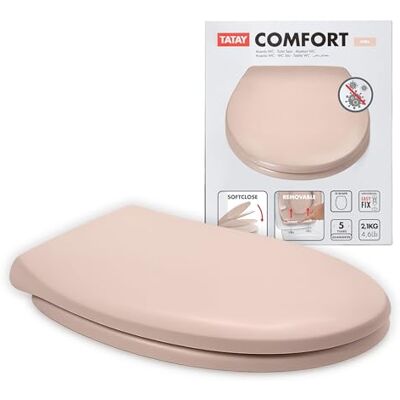 TATAY Sedile WC Comfort Superficie Antibatterica Montaggio Facile TATAY Sedile WC Comfort Superficie Antibatterica Montaggio Facile
