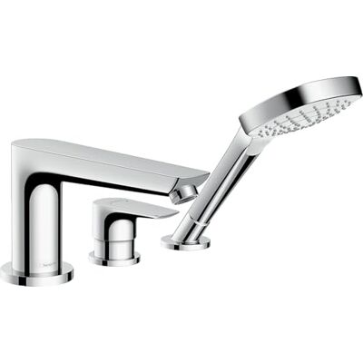 Hansgrohe Talis E Rubinetteria 3 fori bordo vasca con Secuflex, cromo, Hansgrohe Talis E Rubinetteria 3 fori bordo vasca con Secuflex, cromo,