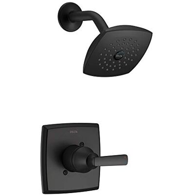 DELTA Faucet T17264-BL Ashlyn Monitor 17 Series Trim Solo doccia, senza ruvido, nero opaco DELTA Faucet T17264-BL Ashlyn Monitor 17 Series Trim Solo doccia, senza ruvido, nero opaco