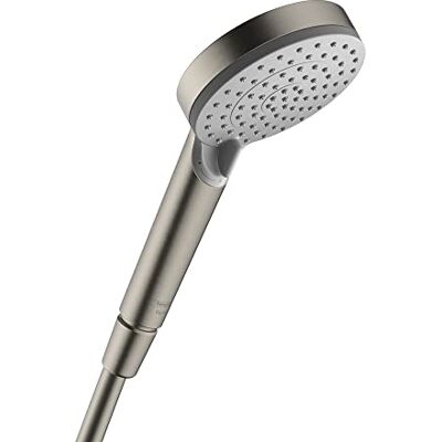 Hansgrohe Vernis Blend Soffione doccia a 2 getti ad alta pressione, 10,2 cm, in nichel spazzolato, 1,75 GPM Hansgrohe Vernis Blend Soffione doccia a 2 getti ad alta pressione, 10,2 cm, in nichel spazzolato, 1,75 GPM