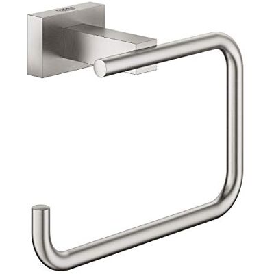 Grohe Essentials Cube Porta Rotolo, Grigio Satinato Grohe Essentials Cube Porta Rotolo, Grigio Satinato