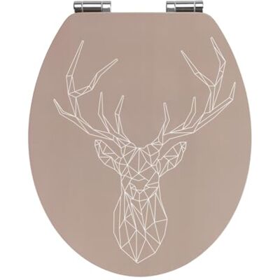 Wenko Sedile WC Premium Stag Sedile WC con chiusura automatica ammortizzata, MDF, 37.5 x 44 cm, Multicolore Wenko Sedile WC Premium Stag Sedile WC con chiusura automatica ammortizzata, MDF, 37.5 x 44 cm, Multicolore