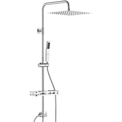 Auralum Colonna Doccia senza Miscelatore, Colonna Doccia Acciaio Inox con Mensola Doccia XXL, Saliscendi Doccia Altezza Regolabile 72-110cm, Asta Doccia con Soffione Doccia 25x25cm e Doccetta, Cromo Auralum Colonna Doccia senza Miscelatore, Colonna Doccia Acciaio Inox con Mensola Doccia XXL, Saliscendi Doccia Altezza Regolabile 72-110cm, Asta Doccia con Soffione Doccia 25x25cm e Doccetta, Cromo