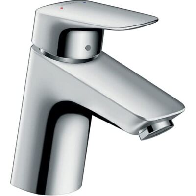 Hansgrohe Rubinetto per lavabo Logis, con erogatore, altezza 70 mm, con asta di trazione, per il bagno, risparmio idrico, cromato Hansgrohe Rubinetto per lavabo Logis, con erogatore, altezza 70 mm, con asta di trazione, per il bagno, risparmio idrico, cromato