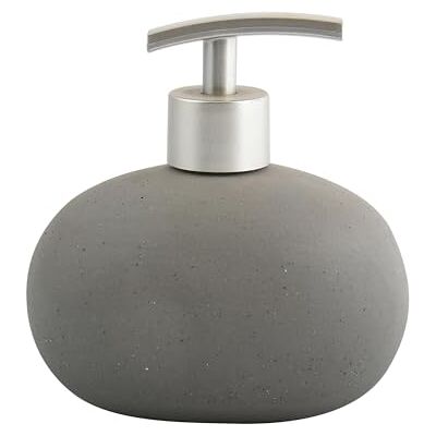 MSV 140751 Bali Dispenser Sapone Ceramica ABS/Gres Grigio Scuro 12,5 x 8,5 x 13 cm MSV 140751 Bali Dispenser Sapone Ceramica ABS/Gres Grigio Scuro 12,5 x 8,5 x 13 cm