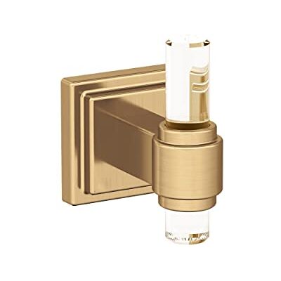 Amerock Glacio Clear/Champagne Bronzo Contemporaneo Singolo Accappatoio Gancio Amerock Glacio Clear/Champagne Bronzo Contemporaneo Singolo Accappatoio Gancio