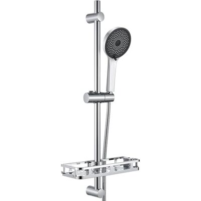 Auralum Saliscendi Doccia con Soffione 5 Geti e Mensola Doccia, 70 cm Asta Doccia Acciaio Inox con Supporto Soffione Regolabile, Colonna Doccia Senza Miscelatore Adattarsi ai Fori Esistenti, Cromo Auralum Saliscendi Doccia con Soffione 5 Geti e Mensola Doccia, 70 cm Asta Doccia Acciaio Inox con Supporto Soffione Regolabile, Colonna Doccia Senza Miscelatore Adattarsi ai Fori Esistenti, Cromo