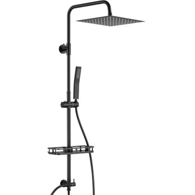 Auralum Colonna Doccia senza Miscelatore, Colonna Doccia Nero con Mensola Doccia senza Foratura XXL, Saliscendi Doccia Acciaio Inox Regolabile 72-110cm, Asta Doccia con Soffione 25x25cm e Doccino Auralum Colonna Doccia senza Miscelatore, Colonna Doccia Nero con Mensola Doccia senza Foratura XXL, Saliscendi Doccia Acciaio Inox Regolabile 72-110cm, Asta Doccia con Soffione 25x25cm e Doccino