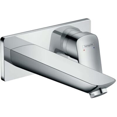 Hansgrohe Logis Miscelatore monocomando lavabo ad incasso a parete con bocca erogazione 19.5 cm, cromo, Hansgrohe Logis Miscelatore monocomando lavabo ad incasso a parete con bocca erogazione 19.5 cm, cromo,