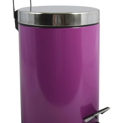 MSV Cestino per cosmetici da bagno Acciaio inossidabile con secchio interno rimovibile Elegante cestino a pedale Compatto e pratico Viola 3L MSV Cestino per cosmetici da bagno Acciaio inossidabile con secchio interno rimovibile Elegante cestino a pedale Compatto e pratico Viola 3L