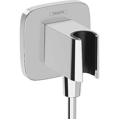 Hansgrohe FixFit E Attacco a parete per tubo doccia con supporto per doccetta, con dispositivo antiriflusso, cromo, 26485000 Hansgrohe FixFit E Attacco a parete per tubo doccia con supporto per doccetta, con dispositivo antiriflusso, cromo, 26485000
