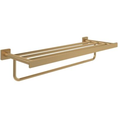 Villeroy & Boch Elements – Striking Portasciugamani con ripiano per montaggio a parete, portasciugamani con asta per asciugamani, lunghezza 595 mm, rettangolare, oro spazzolato Villeroy & Boch Elements – Striking Portasciugamani con ripiano per montaggio a parete, portasciugamani con asta per asciugamani, lunghezza 595 mm, rettangolare, oro spazzolato