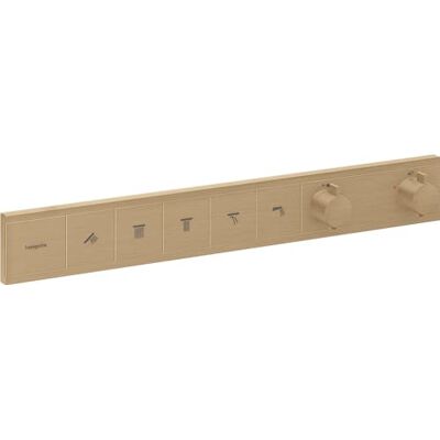 Hansgrohe Rainselect Miscelatore Termostatico Incasso, Rubinetto Termostatico con Blocco Di Sicurezza (Safetystop) A 40° C, Termostato, 3 Utenze, Bronzo Spazzolato Hansgrohe Rainselect Miscelatore Termostatico Incasso, Rubinetto Termostatico con Blocco Di Sicurezza (Safetystop) A 40° C, Termostato, 3 Utenze, Bronzo Spazzolato