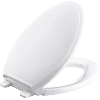 Kohler Glenbury Sedile per WC allungato, con chiusura silenziosa, con paracolpi aderenti, colore: Bianco Kohler Glenbury Sedile per WC allungato, con chiusura silenziosa, con paracolpi aderenti, colore: Bianco