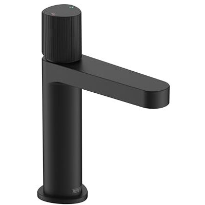 Bristan LISO Miscelatore per lavabo con scarico Clicker e cartuccia in ceramica, rubinetto da bagno, finitura nera Bristan LISO Miscelatore per lavabo con scarico Clicker e cartuccia in ceramica, rubinetto da bagno, finitura nera