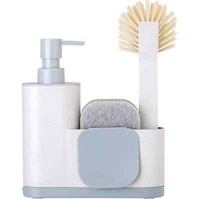 VIGAR Set lavello 4 pezzi Dispensatore, spugna, spazzola e spatola 14,5 x 7 x 21 cm ZeroLine Materiali sostenibili Stretto Grigio VIGAR Set lavello 4 pezzi Dispensatore, spugna, spazzola e spatola 14,5 x 7 x 21 cm ZeroLine Materiali sostenibili Stretto Grigio