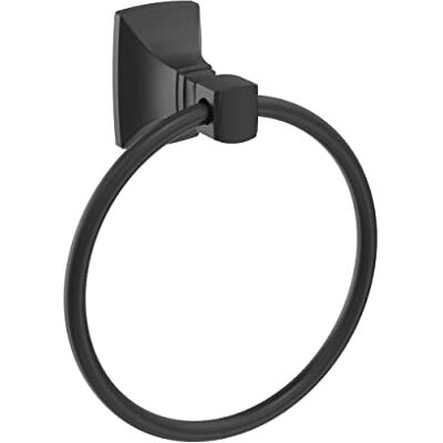 Amerock Anello porta asciugamani, 189 mm, nero opaco, Highland Ridge, porta asciugamani, accessori da bagno Amerock Anello porta asciugamani, 189 mm, nero opaco, Highland Ridge, porta asciugamani, accessori da bagno