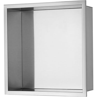 VEVOR Nicchia da Incasso per Bagno 33,02x33,02 cm, Nicchia Doccia a Parete Doppio Ripiano in Acciaio Inox 304 Sigillato, Nicchia da Incasso da Muro in Acciaio Inox per Riporre Sapone Doccia, Argento VEVOR Nicchia da Incasso per Bagno 33,02x33,02 cm, Nicchia Doccia a Parete Doppio Ripiano in Acciaio Inox 304 Sigillato, Nicchia da Incasso da Muro in Acciaio Inox per Riporre Sapone Doccia, Argento