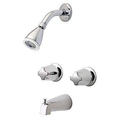 PFISTER LG03-6110 Rubinetto per vasca e doccia con maniglie in metallo, cromato lucido PFISTER LG03-6110 Rubinetto per vasca e doccia con maniglie in metallo, cromato lucido