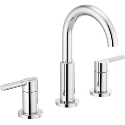 DELTA Faucet Nicoli Rubinetto da bagno diffuso cromato, rubinetto da bagno a 3 fori, rubinetto per lavabo da bagno, gruppo di scarico, cromato DELTA Faucet Nicoli Rubinetto da bagno diffuso cromato, rubinetto da bagno a 3 fori, rubinetto per lavabo da bagno, gruppo di scarico, cromato