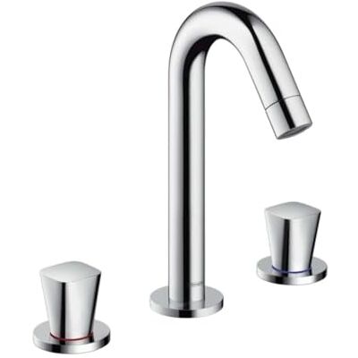 Hansgrohe Logis Rubinetteria 3 fori lavabo 150 con saltarello, cromo, Hansgrohe Logis Rubinetteria 3 fori lavabo 150 con saltarello, cromo,