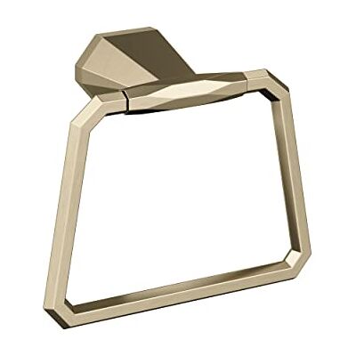 Amerock Porta asciugamani ad anello, 141 mm, champagne dorato, San Vincent, accessori da bagno Amerock Porta asciugamani ad anello, 141 mm, champagne dorato, San Vincent, accessori da bagno