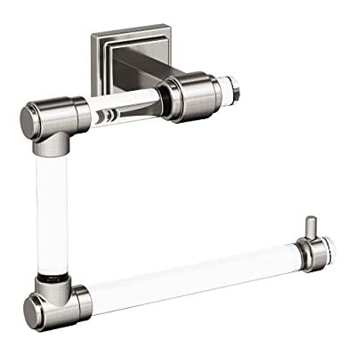 Amerock Porta asciugamani in nichel trasparente/spazzolato Lunghezza 138 mm Glacio Porta asciugamani per parete del bagno Piccolo portasciugamani da cucina Accessori da bagno Amerock Porta asciugamani in nichel trasparente/spazzolato Lunghezza 138 mm Glacio Porta asciugamani per parete del bagno Piccolo portasciugamani da cucina Accessori da bagno