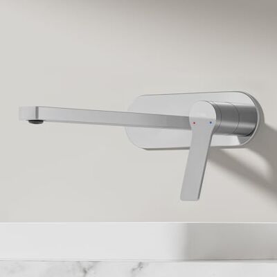 EMKE Rubinetto da incasso cromato a 2 fori a parete con aeratore, rubinetto da bagno da incasso per lavabo e vasca da bagno, miscelatore monocomando 28,8 x 21 x 7 cm EMKE Rubinetto da incasso cromato a 2 fori a parete con aeratore, rubinetto da bagno da incasso per lavabo e vasca da bagno, miscelatore monocomando 28,8 x 21 x 7 cm