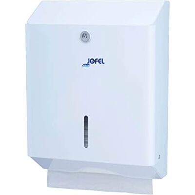 Jofel distributore di asciugamani per il viso, distributore di asciugamani a parete, fino a 600 asciugamani a zig zag, antivandalo, lamiera d'acciaio elettrozincata, Classic , Jofel distributore di asciugamani per il viso, distributore di asciugamani a parete, fino a 600 asciugamani a zig zag, antivandalo, lamiera d'acciaio elettrozincata, Classic ,
