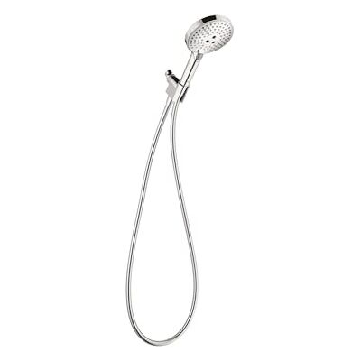 Hansgrohe Raindance Select S Soffione doccia regolabile da 12,7 cm, moderno, 3 getti a pioggia, completo e massaggiante, facile da installare, con tubo cromato, 1,75 GPM Hansgrohe Raindance Select S Soffione doccia regolabile da 12,7 cm, moderno, 3 getti a pioggia, completo e massaggiante, facile da installare, con tubo cromato, 1,75 GPM
