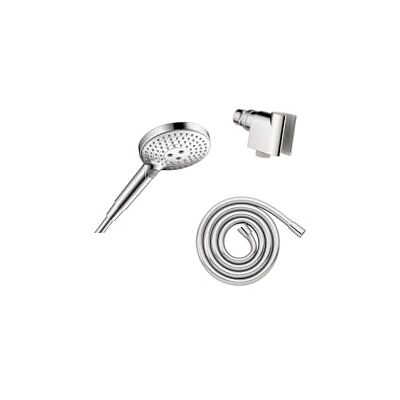 Hansgrohe Raindance Select S Soffione doccia regolabile da 12,7 cm, moderno, a 3 spruzzi in polvere, completo e massaggiante, facile da installare, con tubo in cromo, 2,5 GPM Hansgrohe Raindance Select S Soffione doccia regolabile da 12,7 cm, moderno, a 3 spruzzi in polvere, completo e massaggiante, facile da installare, con tubo in cromo, 2,5 GPM