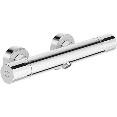 Jacob delafon Rubinetto termostatico da parete per bagno e doccia Inverter integrato in leva di flusso Aeratore anticalcare Include finiture murali Colore Cromo OSCAR Jacob delafon Rubinetto termostatico da parete per bagno e doccia Inverter integrato in leva di flusso Aeratore anticalcare Include finiture murali Colore Cromo OSCAR