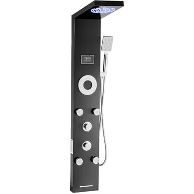 VEVOR Pannello Doccia con Sistema a Torre con Soffione a Pioggia, LED, Colonna Doccia in Acciaio Inox Spazzolato da 1345 mm Rubinetto a 6 Funzioni, con 5 Getti Corporei, Doccetta, Beccuccio per Vasca VEVOR Pannello Doccia con Sistema a Torre con Soffione a Pioggia, LED, Colonna Doccia in Acciaio Inox Spazzolato da 1345 mm Rubinetto a 6 Funzioni, con 5 Getti Corporei, Doccetta, Beccuccio per Vasca