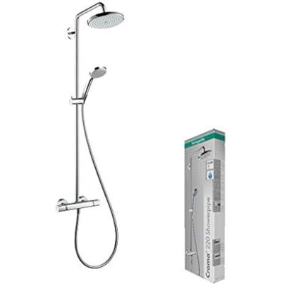 Hansgrohe Croma Colonna doccia 220 1 getto con termostatico, cromo, Hansgrohe Croma Colonna doccia 220 1 getto con termostatico, cromo,