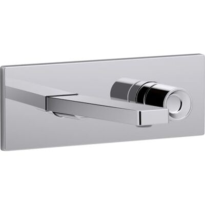 Jacob delafon Miscelatore per lavabo composed cromo per installazione a parete, senza piletta di scarico, design contemporaneo, cromato Jacob delafon Miscelatore per lavabo composed cromo per installazione a parete, senza piletta di scarico, design contemporaneo, cromato