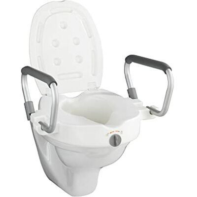 Wenko Sedile WC rialzato con braccioli Secura, Plastica, 5535 x 37.5 x 47.542.5 cm, Bianco Wenko Sedile WC rialzato con braccioli Secura, Plastica, 5535 x 37.5 x 47.542.5 cm, Bianco