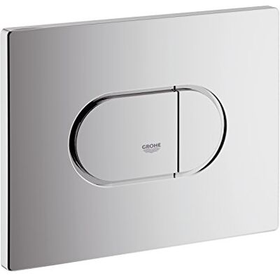 Grohe Arena Cosmopolitan Placca di comando WC per cassette di scarico a scomparsa, facile da installare, Doppio Scarico, Cromo Grohe Arena Cosmopolitan Placca di comando WC per cassette di scarico a scomparsa, facile da installare, Doppio Scarico, Cromo