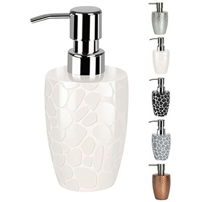 Spirella Dispenser di Sapone in Ceramica Bianca Lucida Darwin Pebble Spirella Dispenser di Sapone in Ceramica Bianca Lucida Darwin Pebble