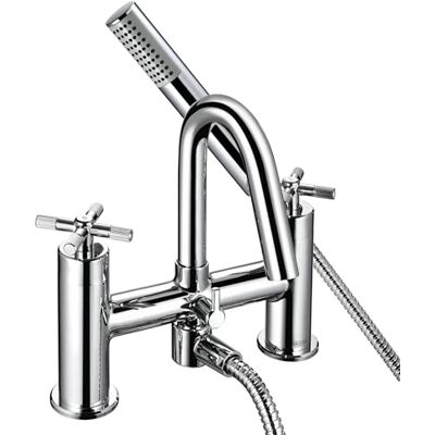 Bristan Cruzar Miscelatore per vasca da bagno con doccetta Easy Clean, montaggio su piano, finitura cromata Bristan Cruzar Miscelatore per vasca da bagno con doccetta Easy Clean, montaggio su piano, finitura cromata