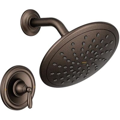 Moen Brantford Kit di finiture per doccia con soffione a pioggia senza valvola, bronzo lucidato ad olio Moen Brantford Kit di finiture per doccia con soffione a pioggia senza valvola, bronzo lucidato ad olio