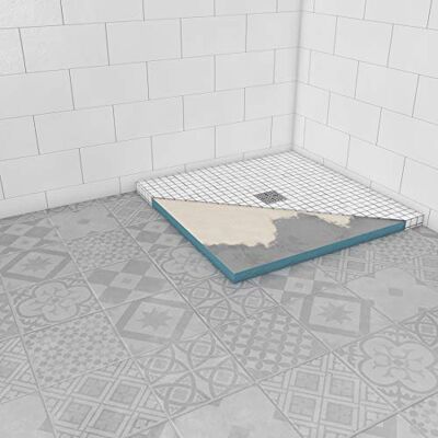 MARWELL Elemento doccia Plano, 90 x 90 x 4 cm, piastrellabile, con scarico rotondo integrato MARWELL Elemento doccia Plano, 90 x 90 x 4 cm, piastrellabile, con scarico rotondo integrato