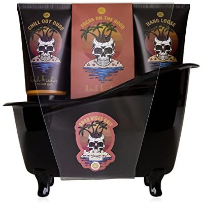 accentra Set da bagno e doccia GOOD VIBES ONLY, 5 pezzi Beauty Set regalo in bella vasca da bagno decorativa accentra Set da bagno e doccia GOOD VIBES ONLY, 5 pezzi Beauty Set regalo in bella vasca da bagno decorativa