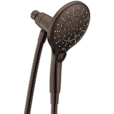 Moen Engage Magnetix Soffione doccia a sei funzioni, 14 cm, con sistema di aggancio magnetico e tubo in metallo, colore: bronzo lucidato a olio Moen Engage Magnetix Soffione doccia a sei funzioni, 14 cm, con sistema di aggancio magnetico e tubo in metallo, colore: bronzo lucidato a olio