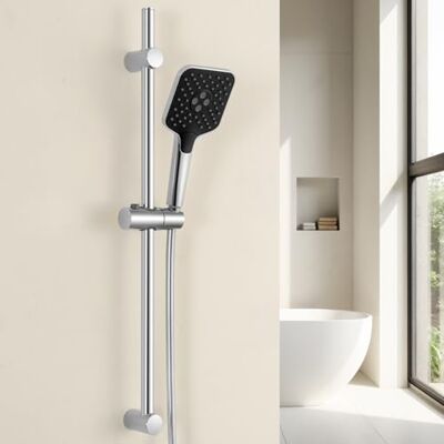 Auralum 70cm Asta Doccia con Doccetta, Saliscendi Doccia con Soffione a 3 Getti, Colonna Doccia senza Miscelatore con Tubo Doccia 150cm e Supporto Regolabile, Saliscendi Doccia Acciaio Inox, Cromo Auralum 70cm Asta Doccia con Doccetta, Saliscendi Doccia con Soffione a 3 Getti, Colonna Doccia senza Miscelatore con Tubo Doccia 150cm e Supporto Regolabile, Saliscendi Doccia Acciaio Inox, Cromo