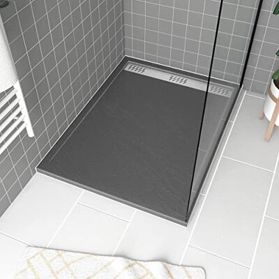 AURLANE METEORA Piatto doccia extra acrilico grigio, effetto pietra, 1200 x 90 x 4 AURLANE METEORA Piatto doccia extra acrilico grigio, effetto pietra, 1200 x 90 x 4